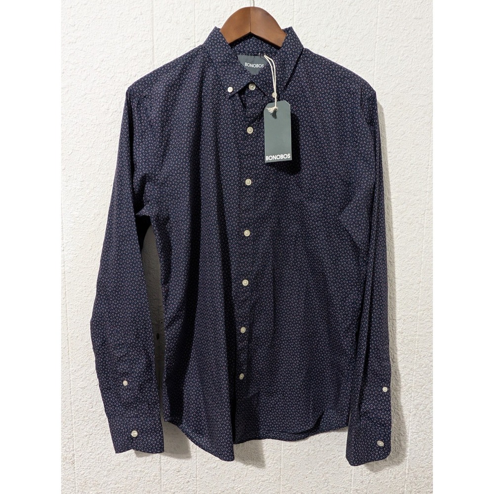 Bonobos Slim Fit Button Down, L/S,Nwt, Medium, Geometric Pattern